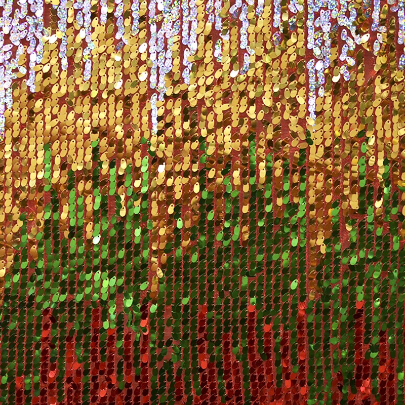Tissu Paillettes Degradé Rouge - Ribes y Casals