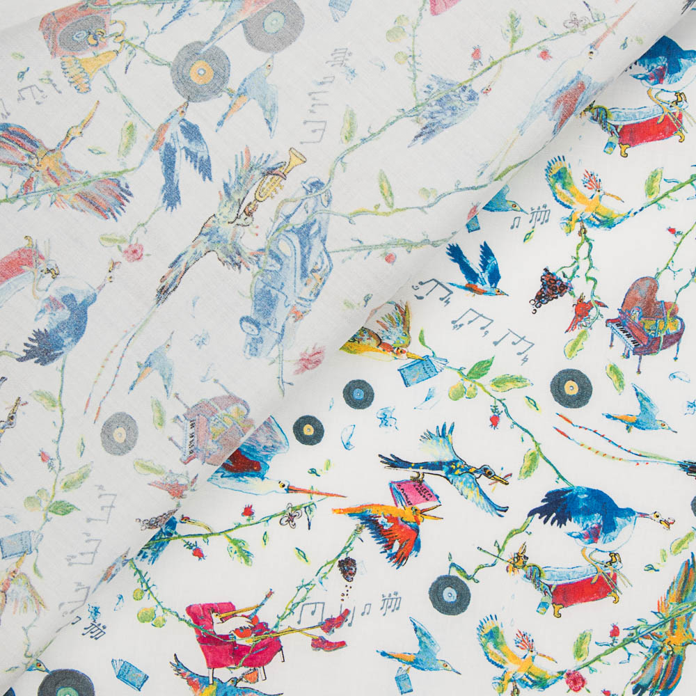 Tissu Liberty Musique Blanc - Ribes y Casals