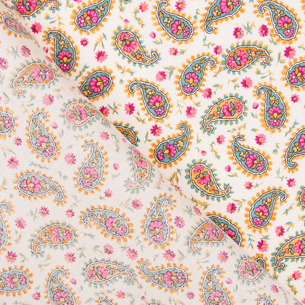 Tissu Liberty Cachemire Écru - Ribes y Casals