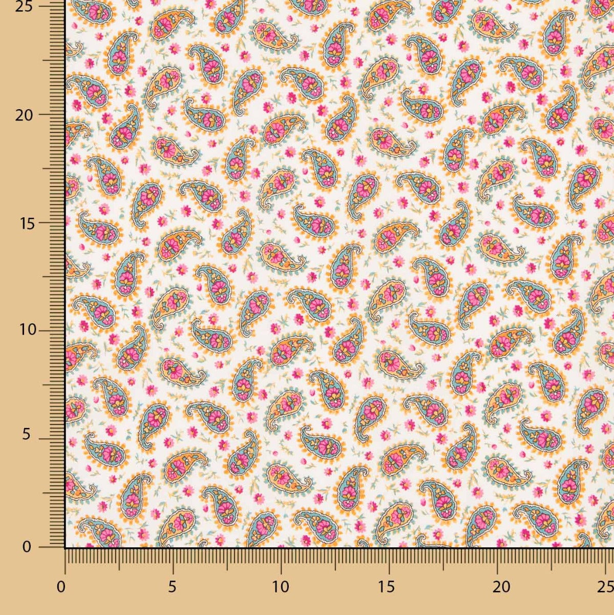 Tissu Liberty Cachemire Écru - Ribes y Casals