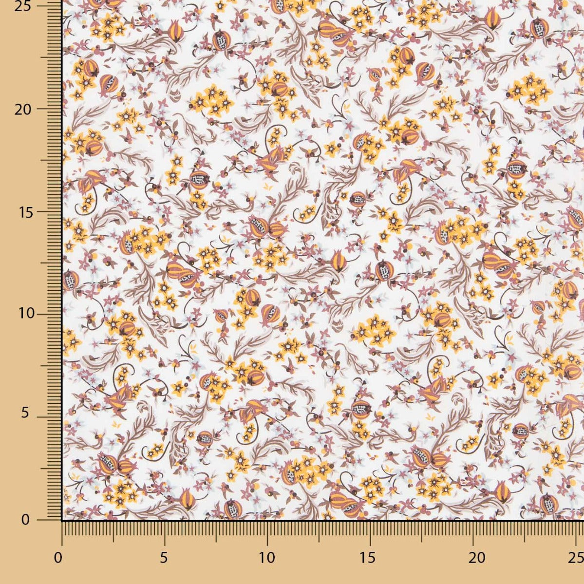 Tissu Liberty Fleur Café - Ribes y Casals