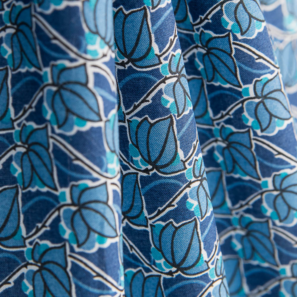Tissu Liberty Fleur Bleu - Ribes y Casals