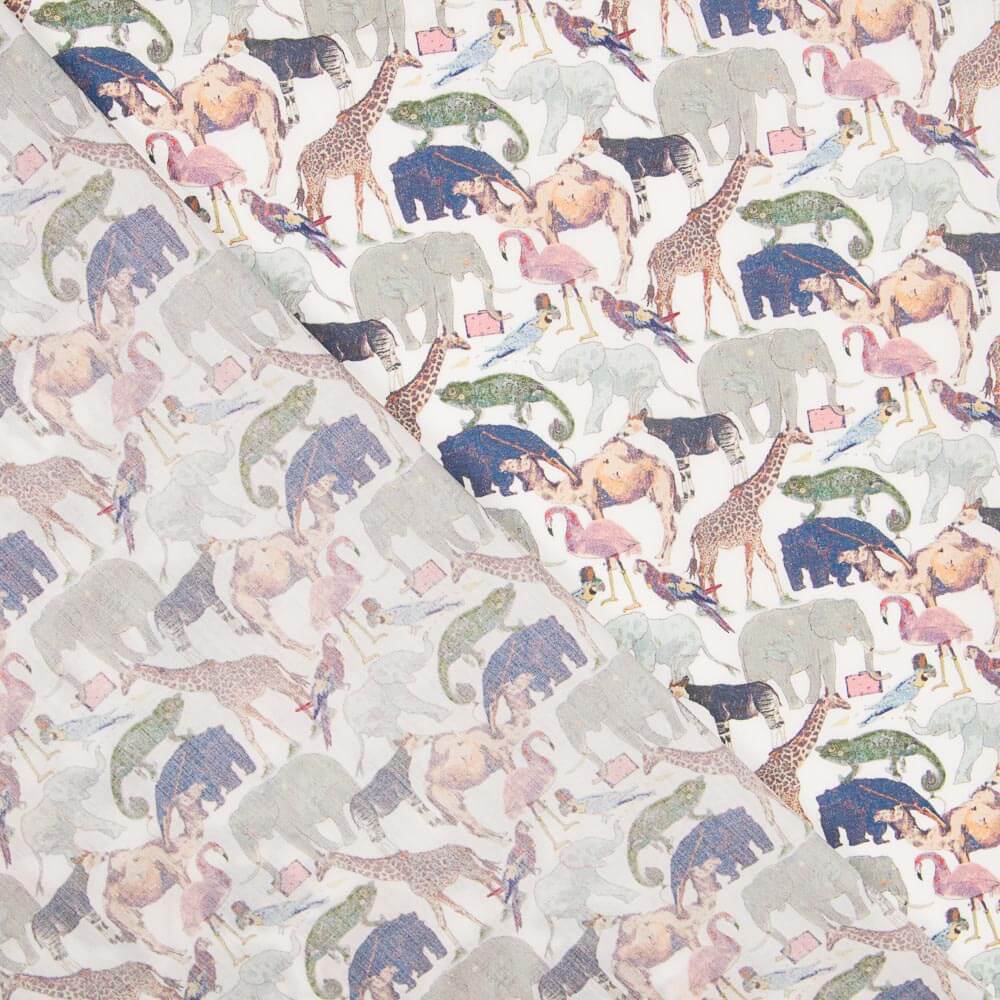 Coton Liberty Queue For The Zoo Tana Lawn ® - Ribes y Casals