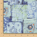 Lin Ethnique Turquoise Imprimé - Ribes y Casals