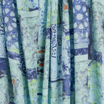 Lin Ethnique Turquoise Imprimé - Ribes y Casals