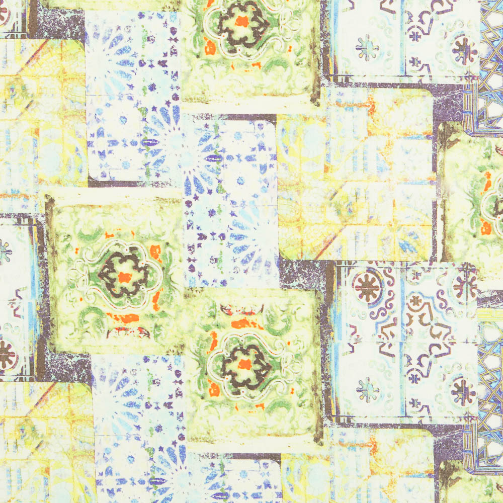 Lin Imprimé Vert Ethnique - Ribes y Casals