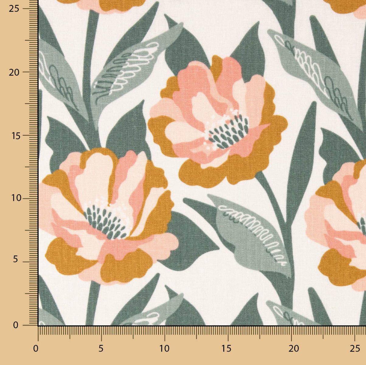 Lin Viscose Fleurs Karina - Ribes y Casals