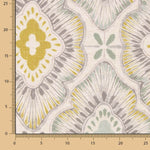 Linge de lit en lin épais imprimé floral moutarde - Ribes y Casals