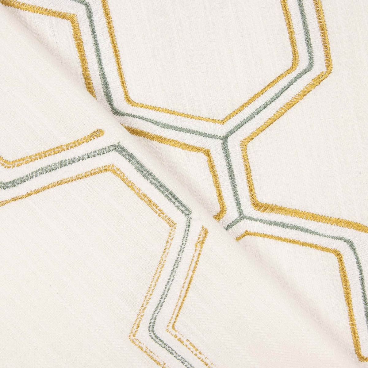 Lin rustique épais brodé Hexa - Ribes y Casals