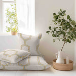 Lin rustique épais brodé Hexa - Ribes y Casals