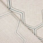 Lin rustique épais gris clair brodé Hexa - Ribes y Casals