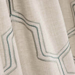 Lin rustique épais gris clair brodé Hexa - Ribes y Casals