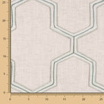 Lin rustique épais gris clair brodé Hexa - Ribes y Casals