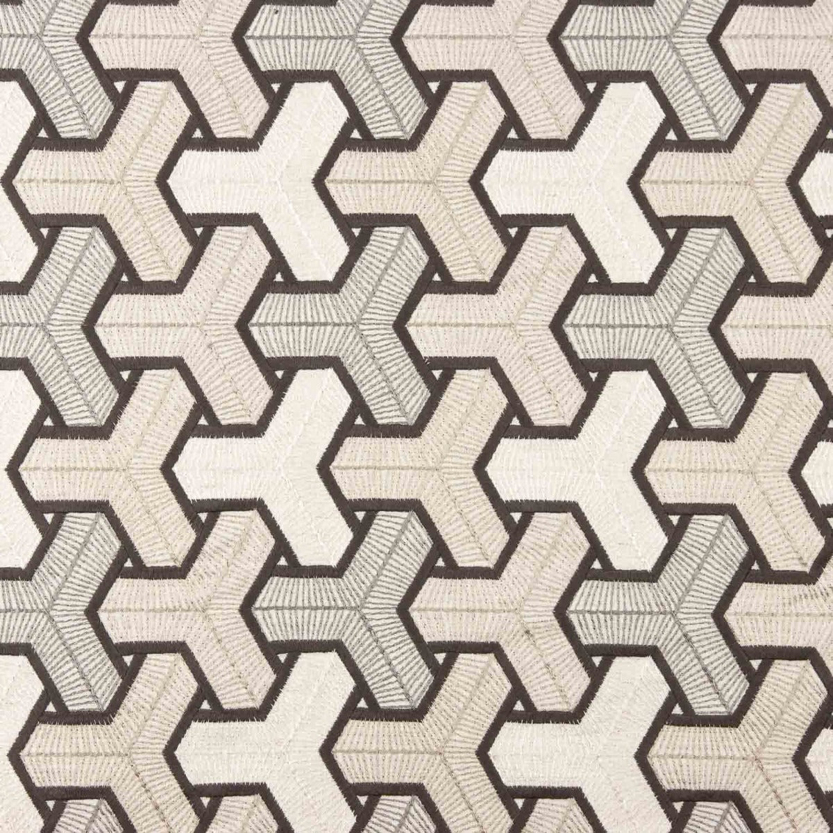 Lin rustique épais brodé Trigonometria - Ribes y Casals