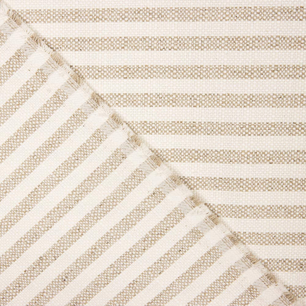 Rustic Linen Upholstery Tiny Stripe Ecru - Ribes y Casals