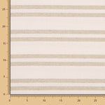 Rustic Linen Upholstery Multi Stripe Ecru - Ribes y Casals