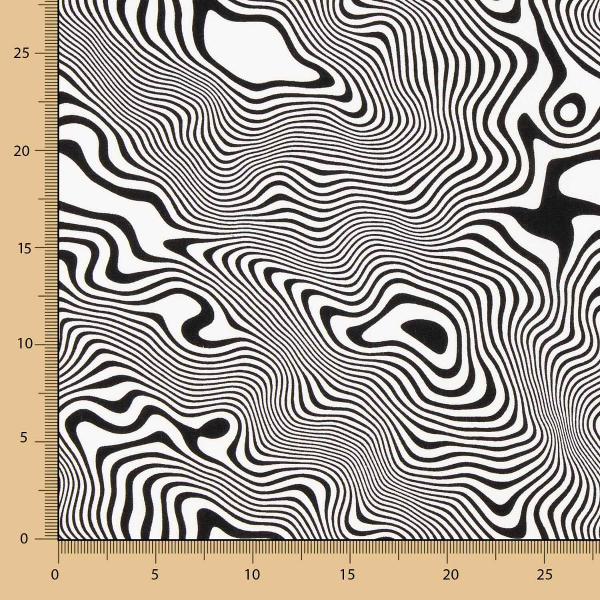 Lin Viscose Abstrait Blanc - Ribes y Casals