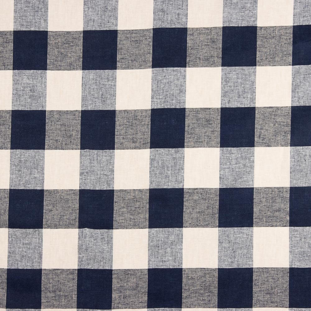 Lin Viscose Carreaux Bleus - Ribes y Casals