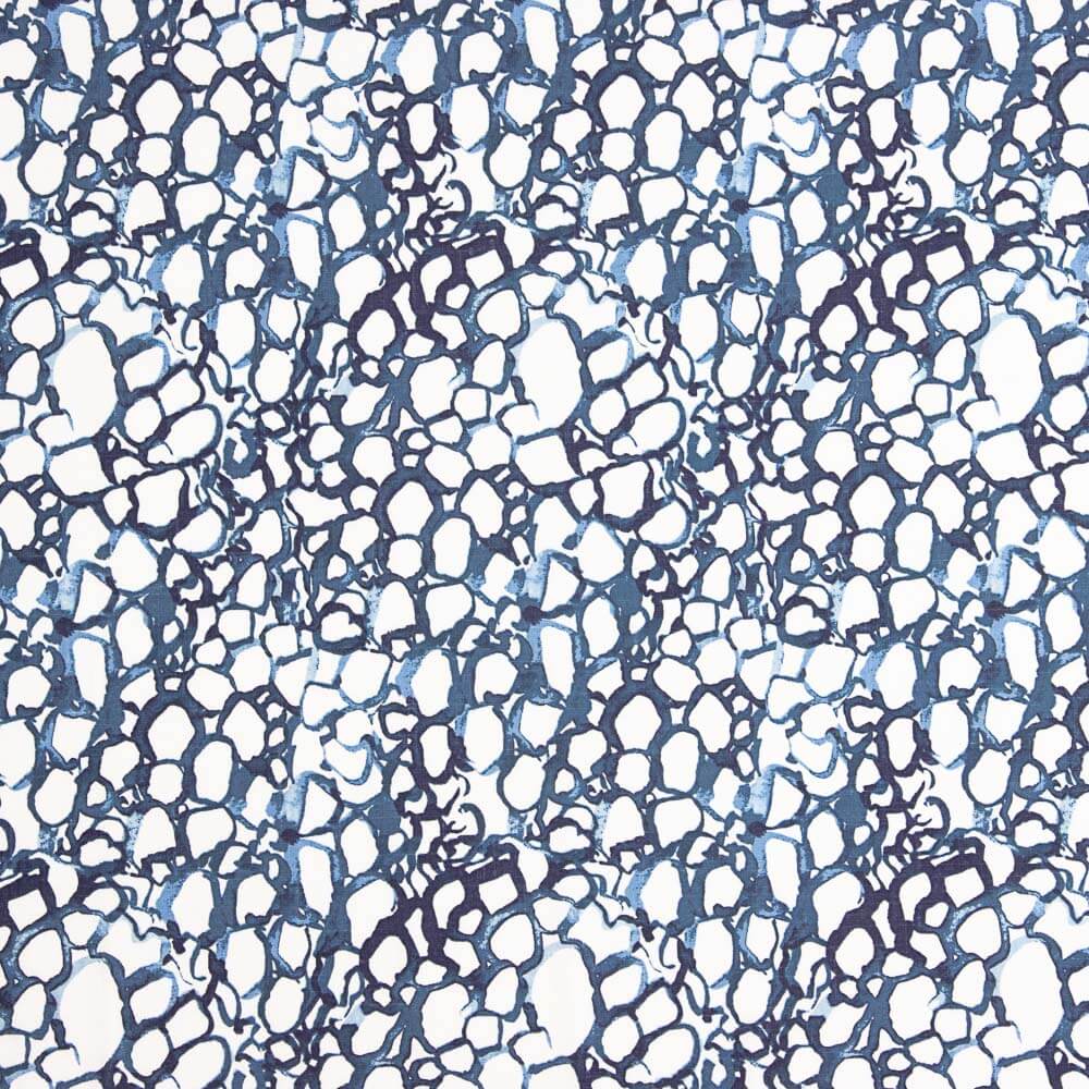 Lin Viscose Bleu Mosaïque - Ribes y Casals