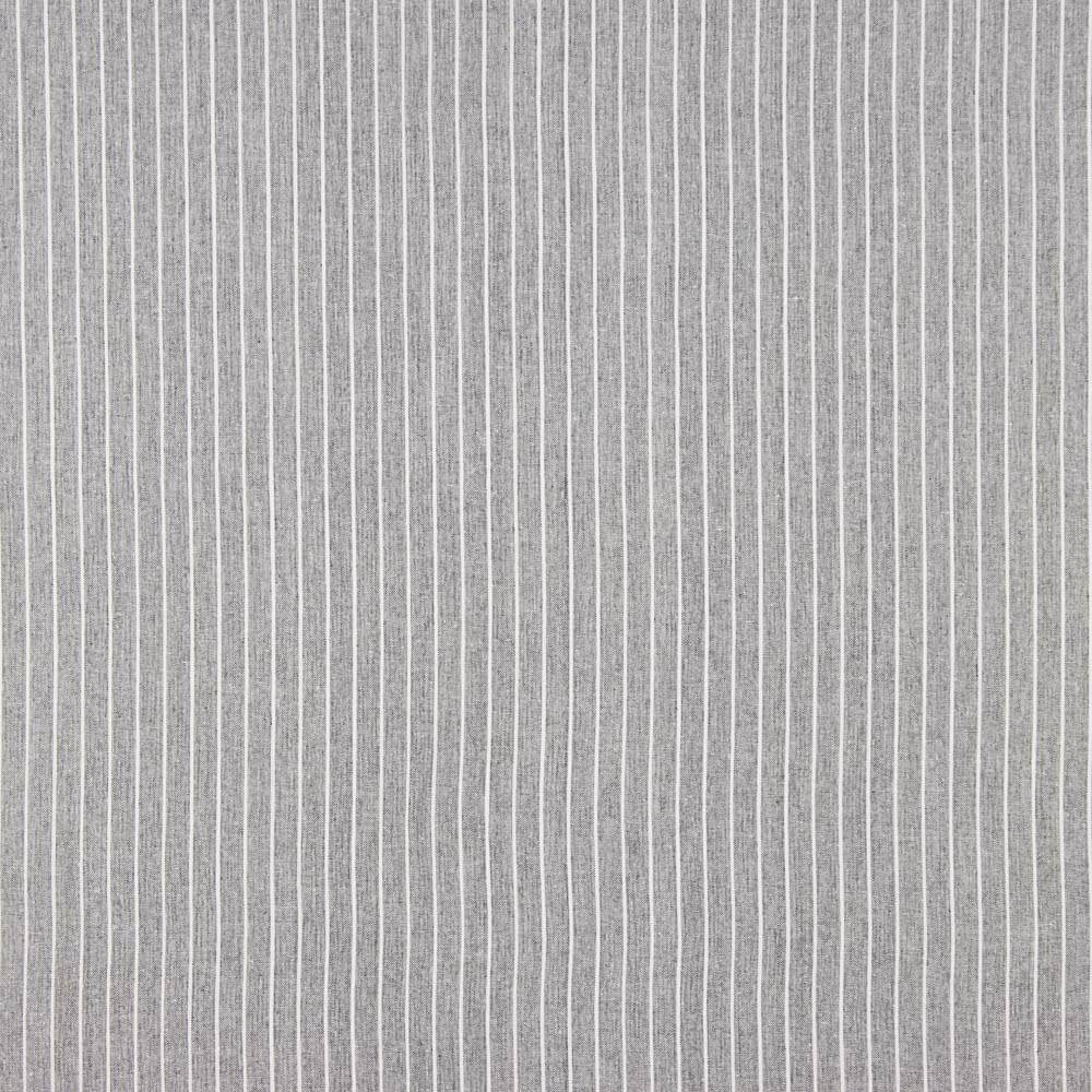 Retal Lino Viscosa Oxford Rayado Gris Claro 90x140 cm - Ribes y Casals