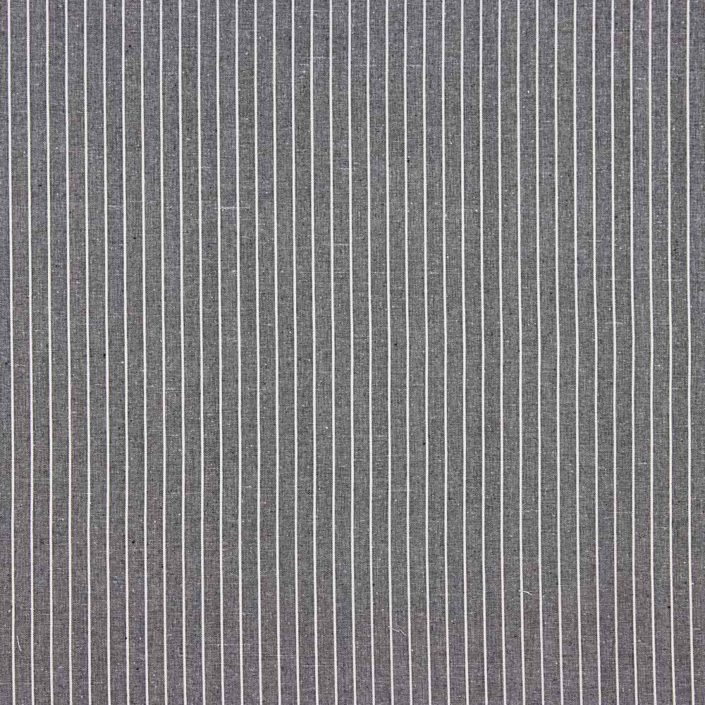 Lin Viscose Oxford Rayé Gris Moyen - Ribes y Casals