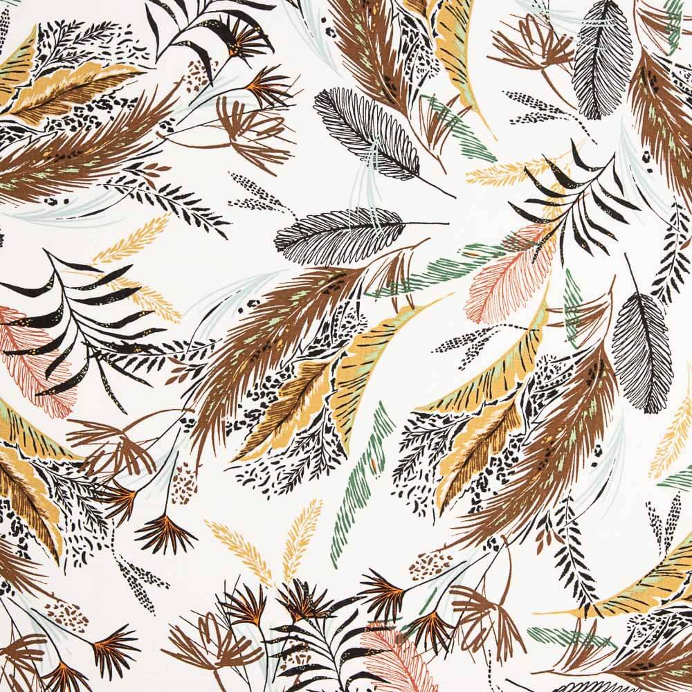 Lin Viscose Tropical Marron - Ribes y Casals