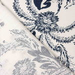 Coton Lin Imprimé Cachemire Bleu marine - Ribes y Casals