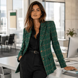 Tweed de laine vert Sienne - Ribes y Casals