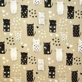 Toile Imprimé Chatons Blanc Noir - Ribes y Casals