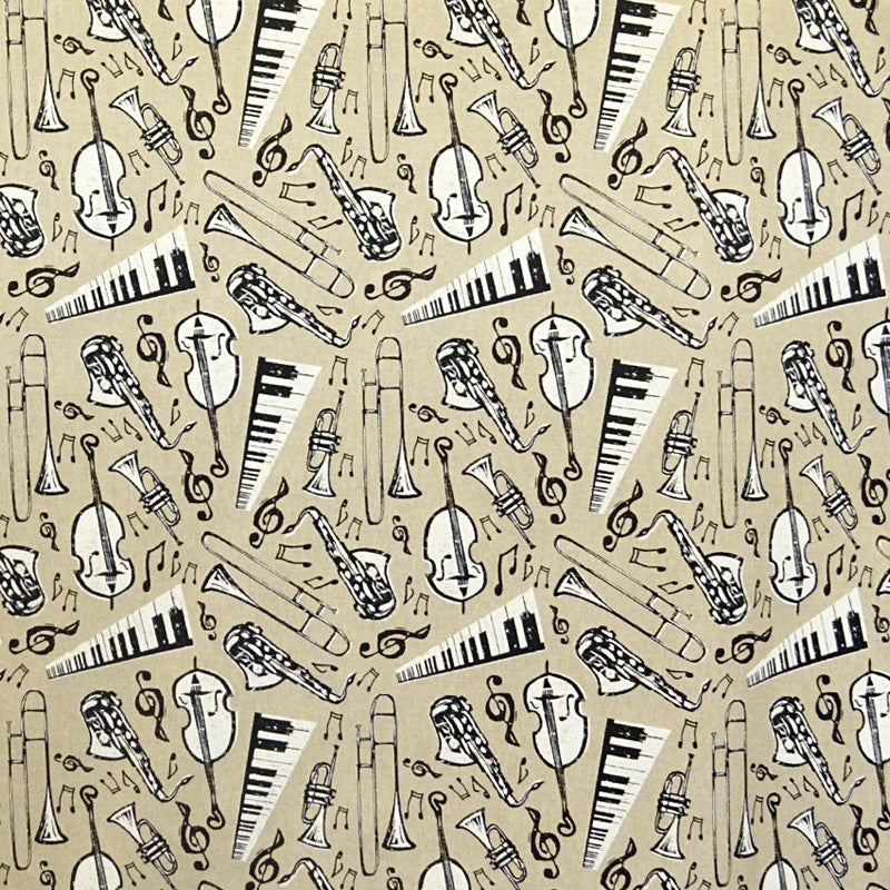 Toile Imprimé Musical Fond Rustique - Ribes y Casals