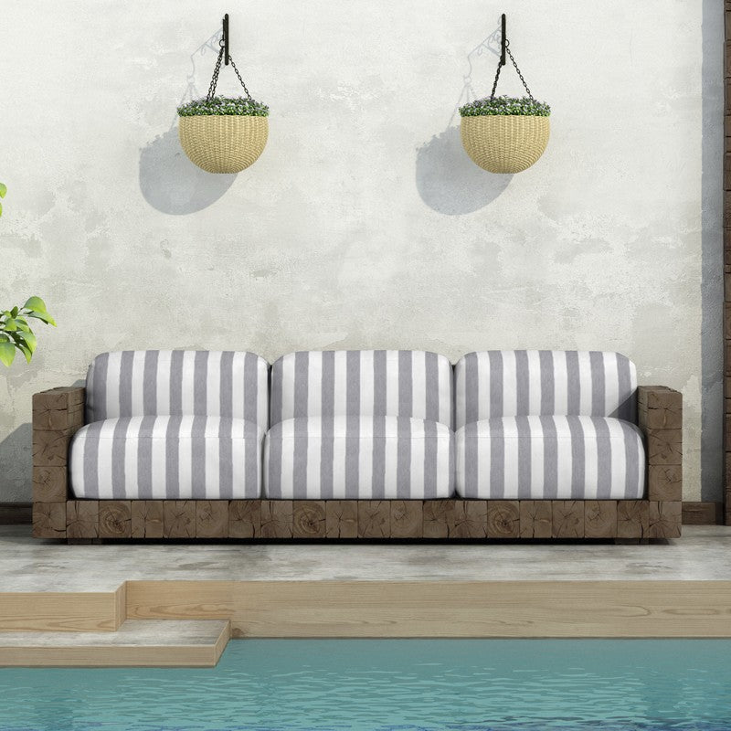 Toile Extérieure à Rayures Gris - Ribes y Casals