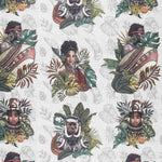 Coupon Guerriers africains Toile de coton 170x280 cm - Ribes y Casals