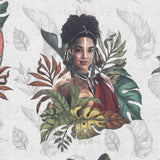 Coupon Guerriers africains Toile de coton 170x280 cm - Ribes y Casals