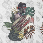 Coupon Guerriers africains Toile de coton 170x280 cm - Ribes y Casals
