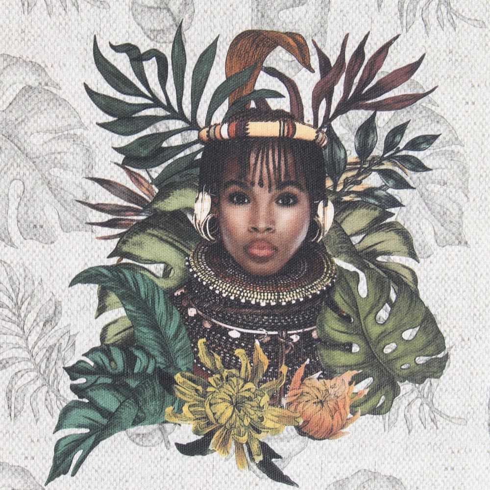 Coupon Guerriers africains Toile de coton 170x280 cm - Ribes y Casals