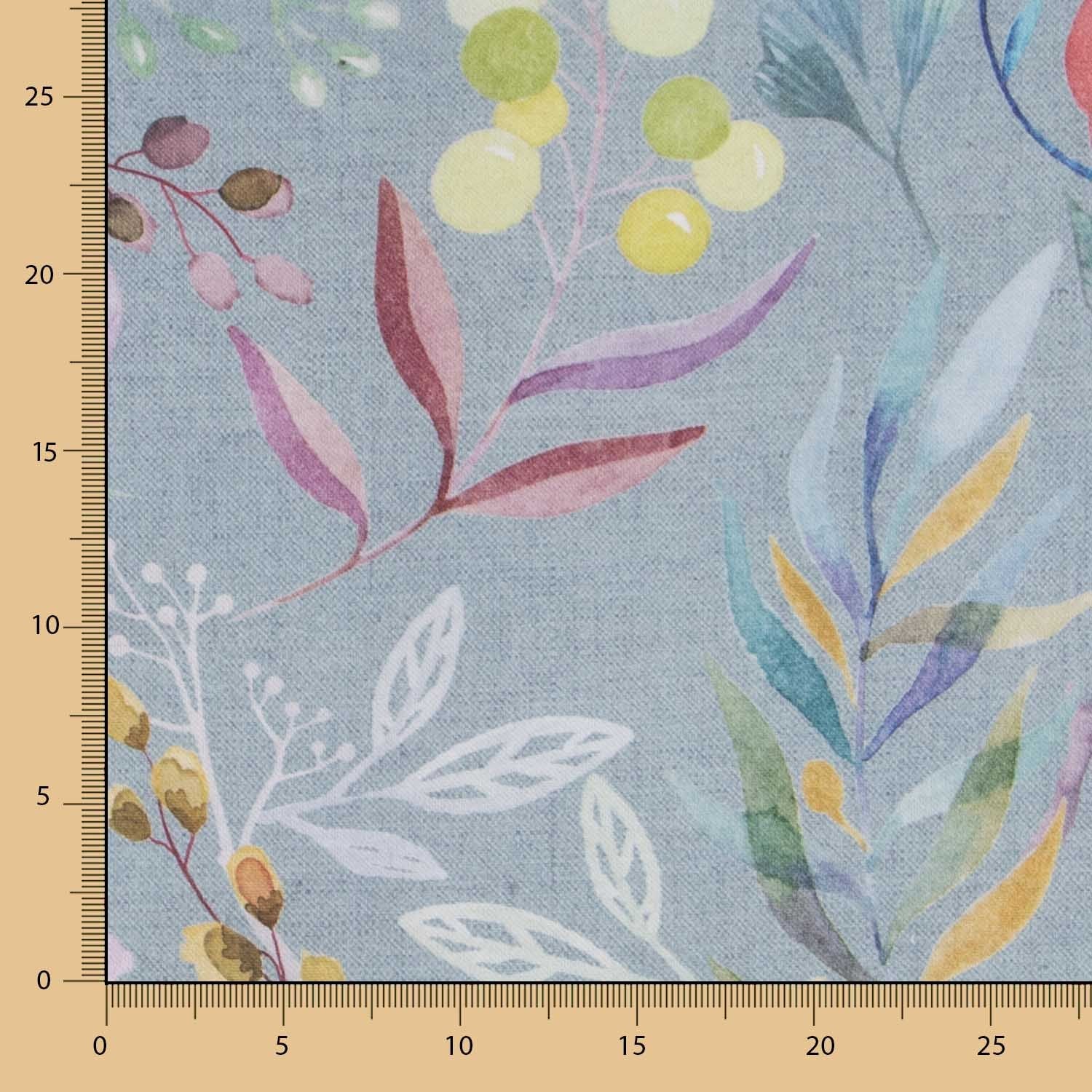 Toile Coton Imprimé Numérique Aquarelle Gris - Ribes y Casals