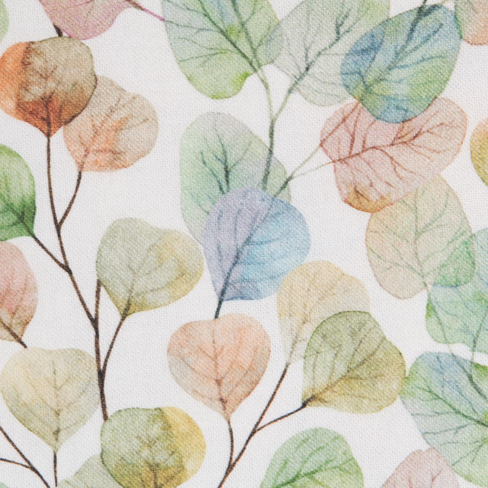 Toile Coton Feuilles Vertes Imprimé Digital - Ribes y Casals