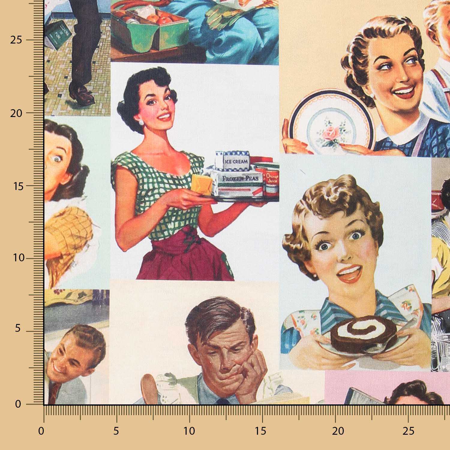 Toile Coton imprimée Années 50 - Ribes y Casals