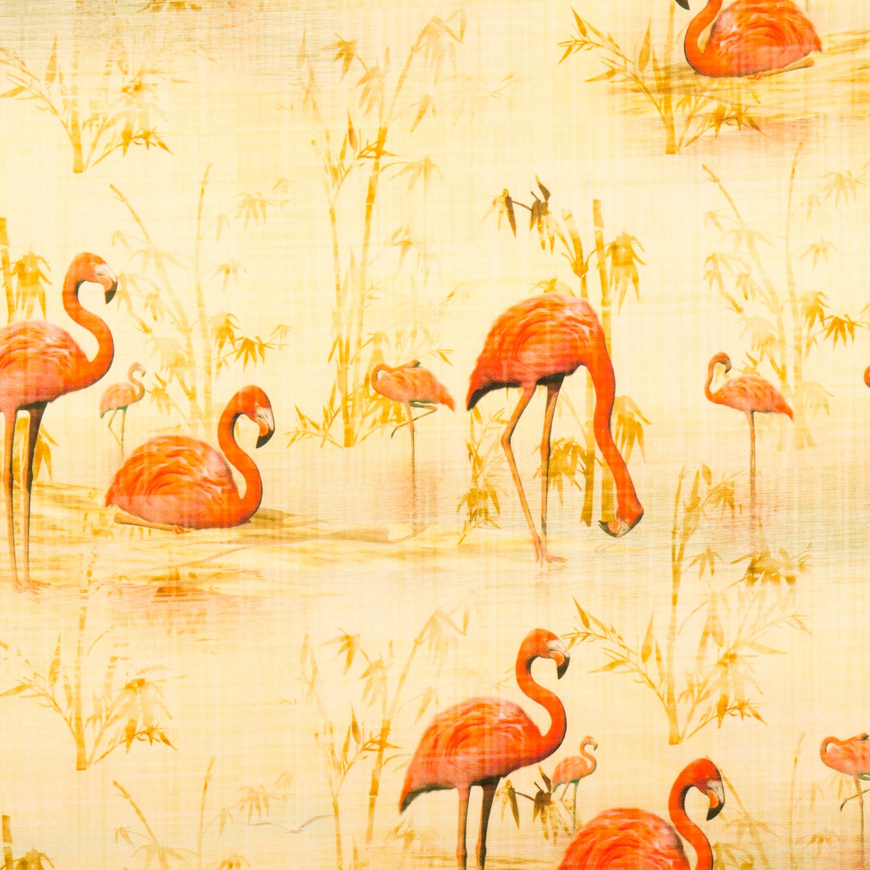 Tissu Coton Flamands Jaune - Ribes y Casals