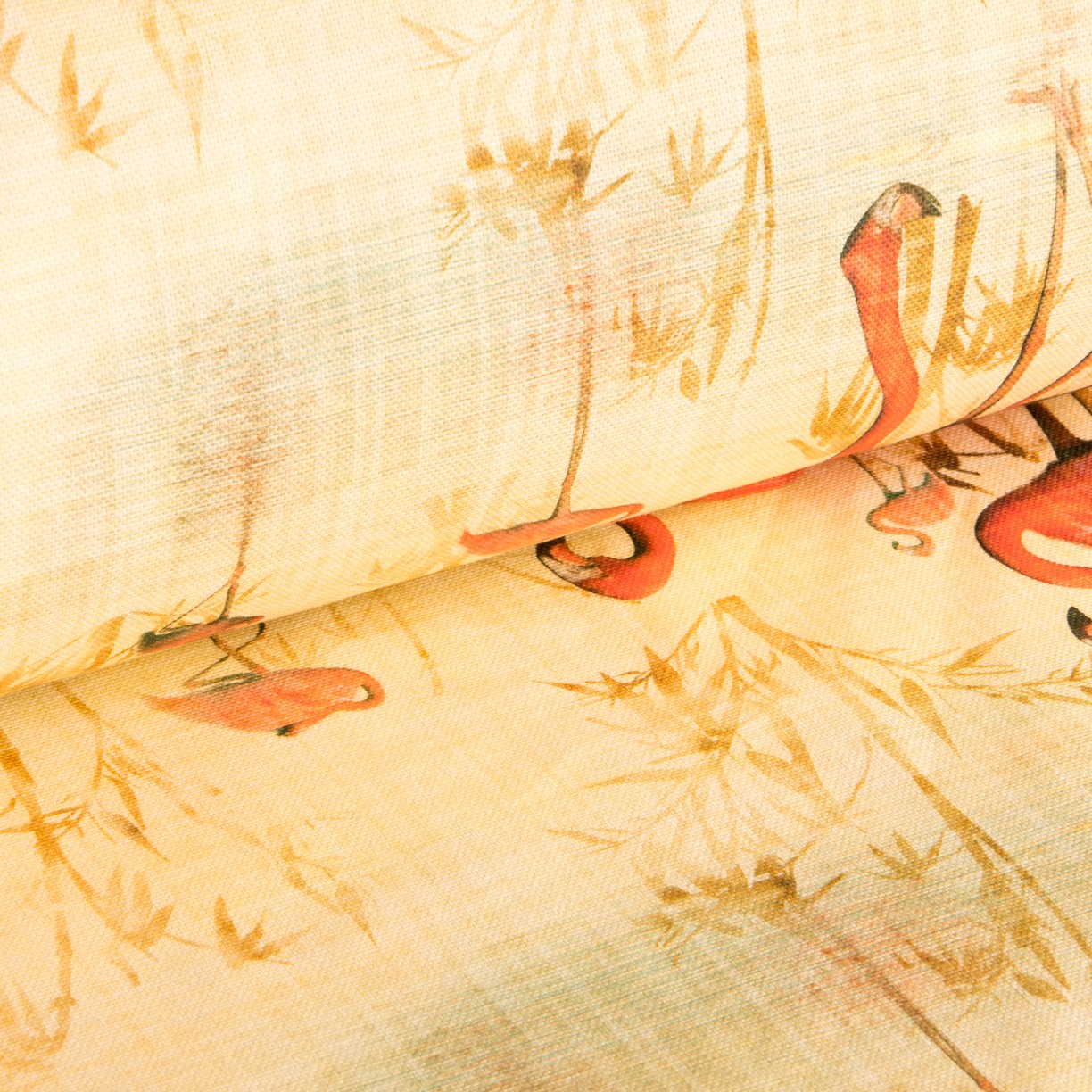 Tissu Coton Flamands Jaune - Ribes y Casals