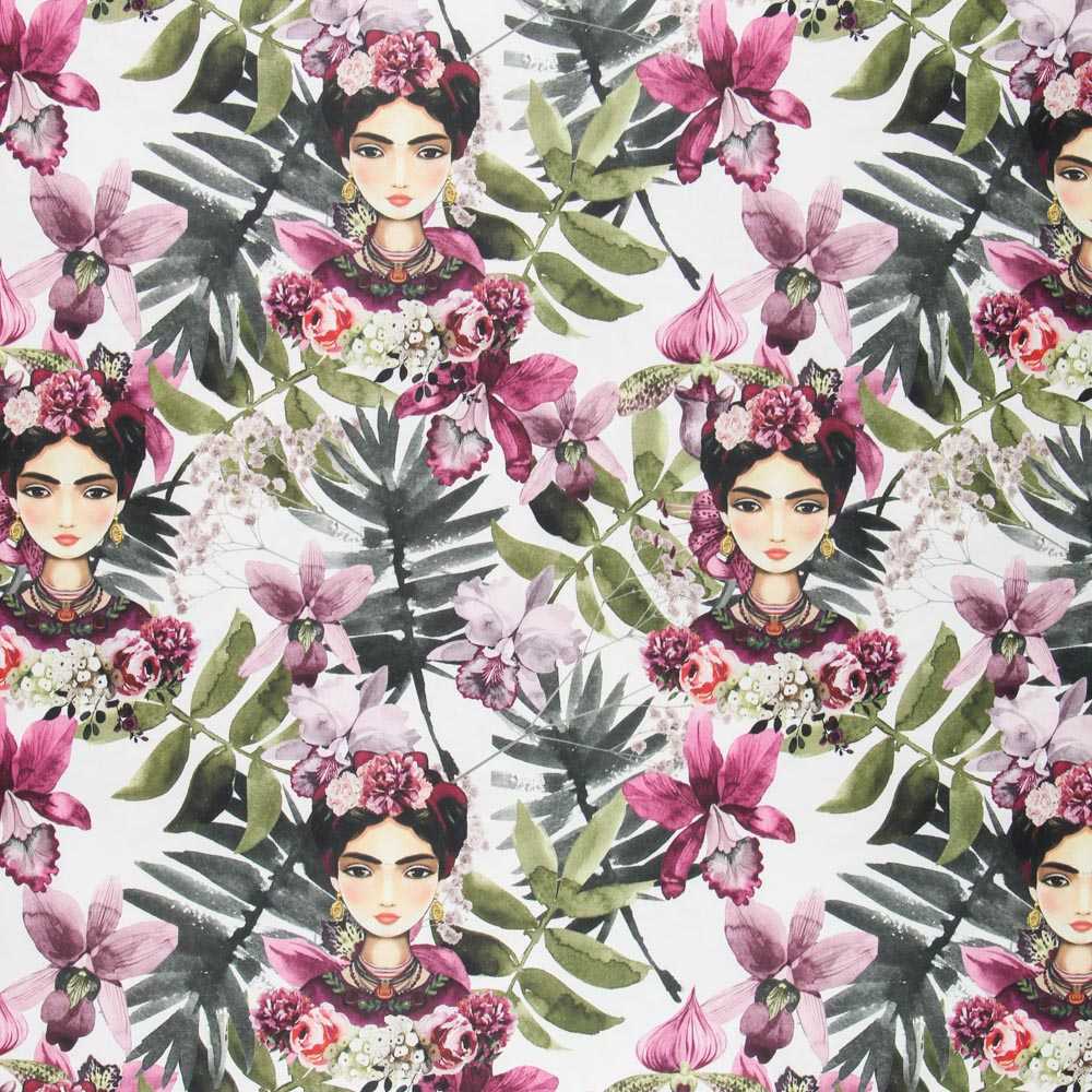 Toile Coton Blanche Frida Kalho - Ribes y Casals