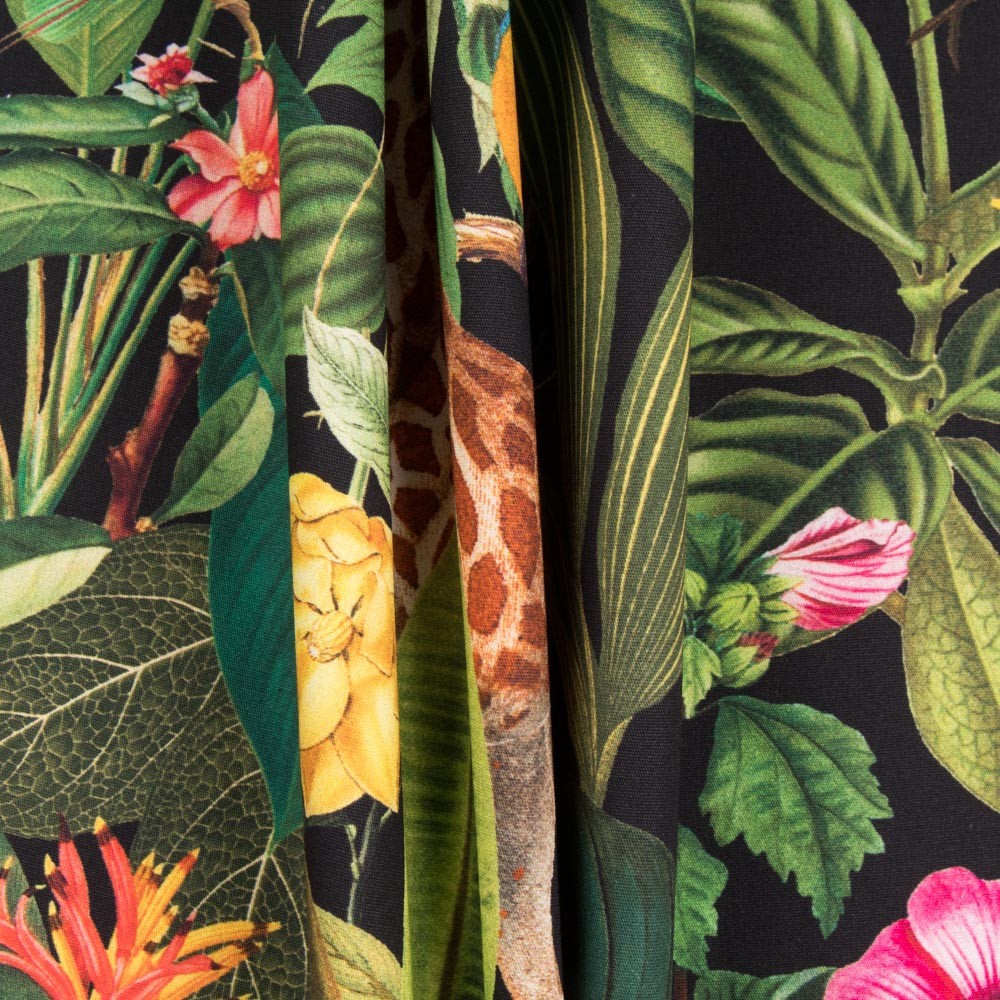 Toile Coton Noire Safari - Ribes y Casals