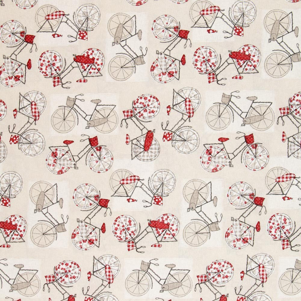 Toile Vélos Amsterdam Beige - Ribes y Casals