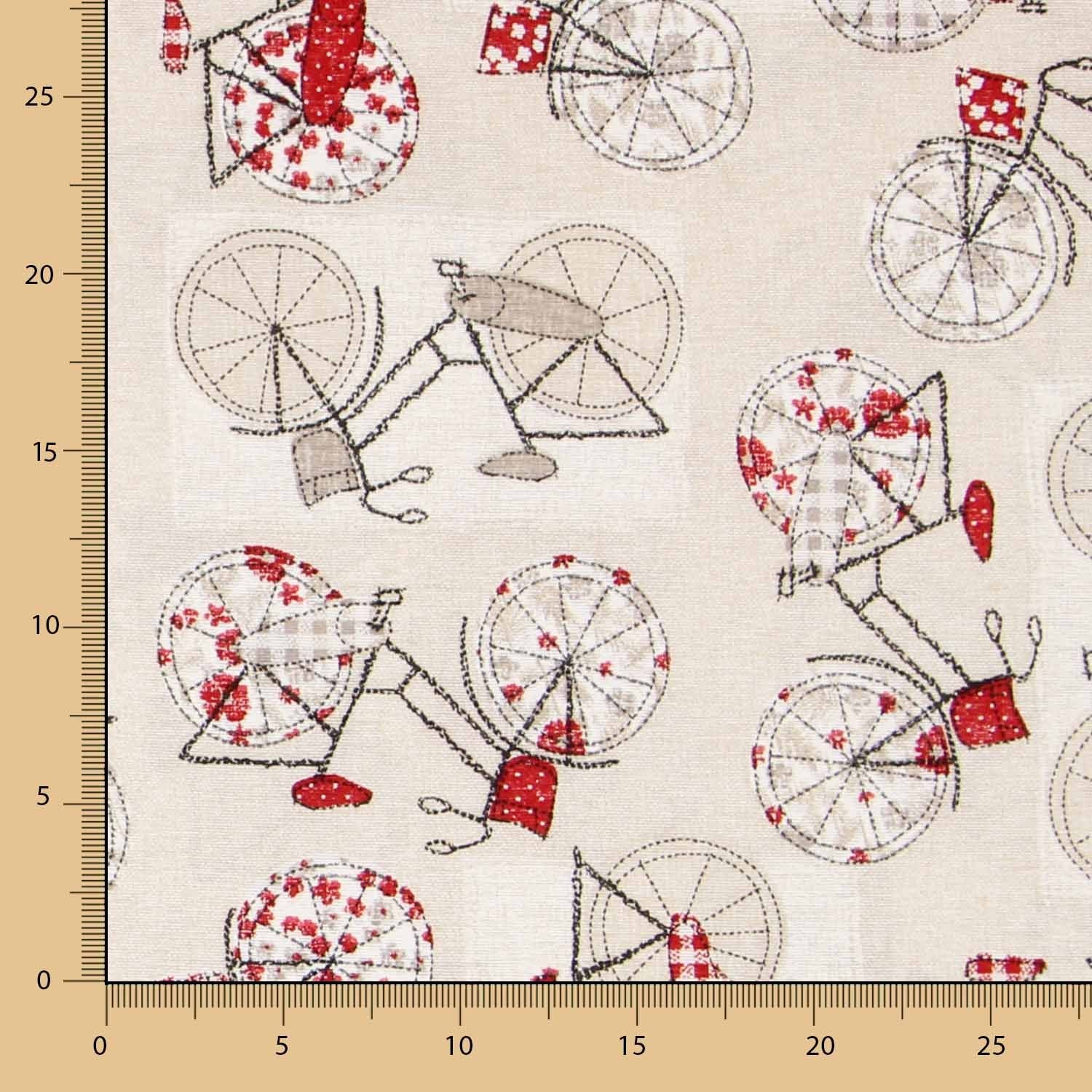 Toile Vélos Amsterdam Beige - Ribes y Casals