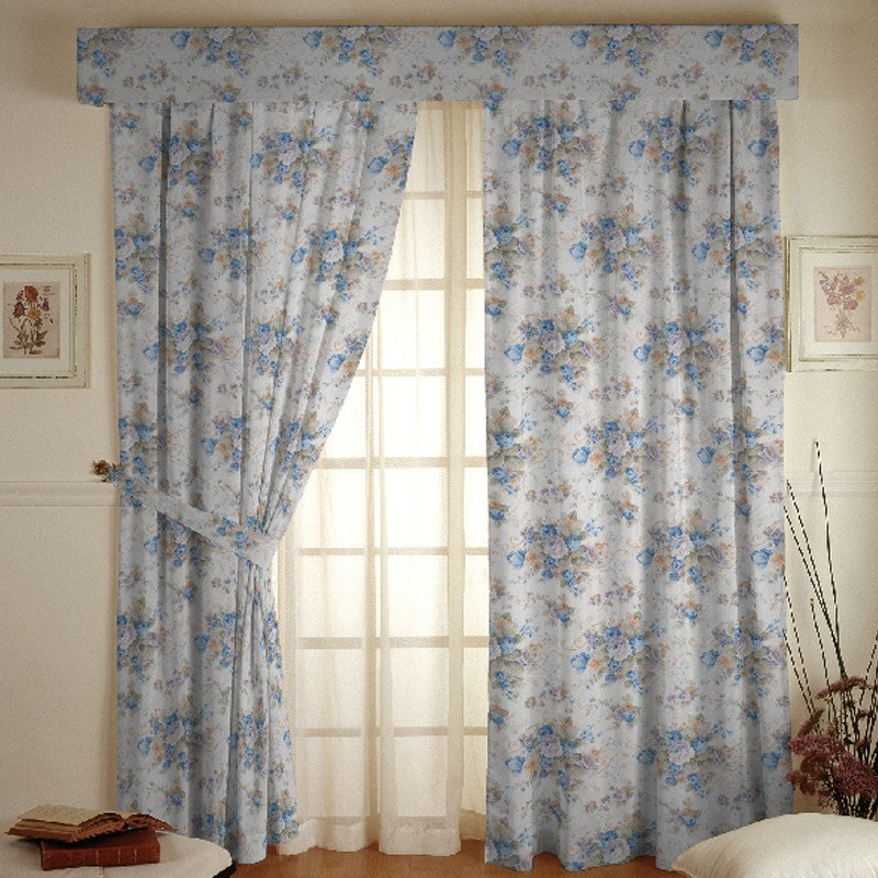 Toile Cretonne Fleur Bleu - Ribes y Casals