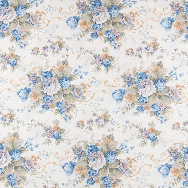 Toile Cretonne Fleur Bleu - Ribes y Casals