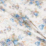 Toile Cretonne Fleur Bleu - Ribes y Casals