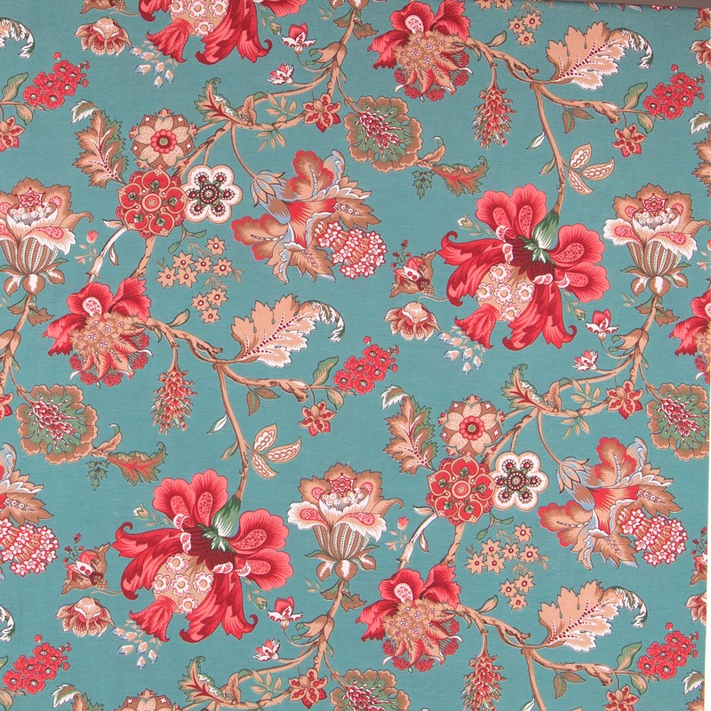 Toile Delhi Aigue Blue Marine - Ribes y Casals