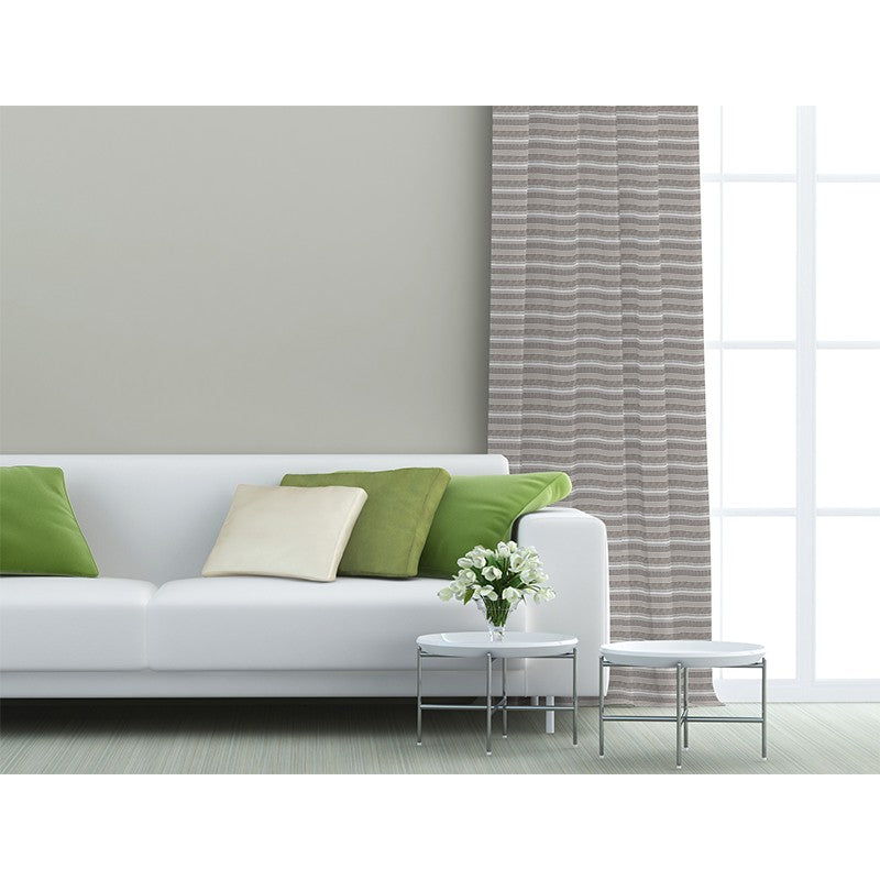 Toile Double Rayures Marron - Ribes y Casals