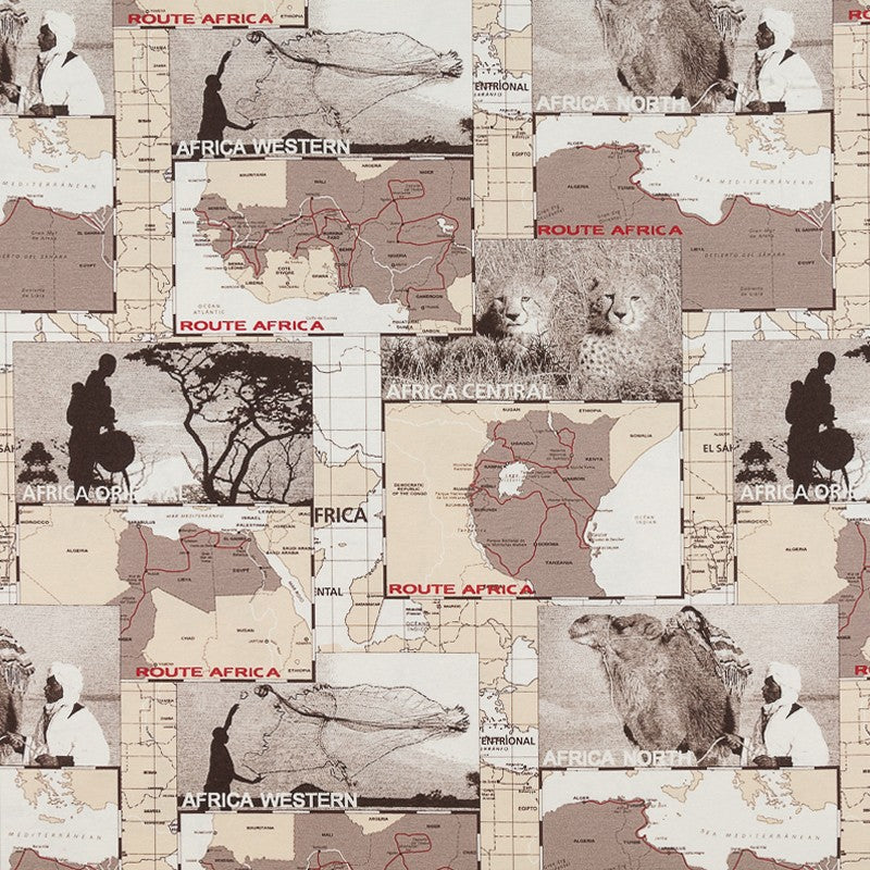 Toile Imprimée Afrique Beige - Ribes y Casals